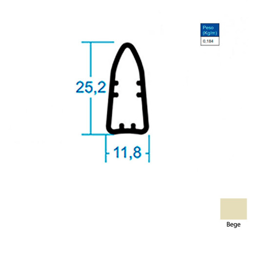 Base Cunha para Double Vision - Bege - AC161