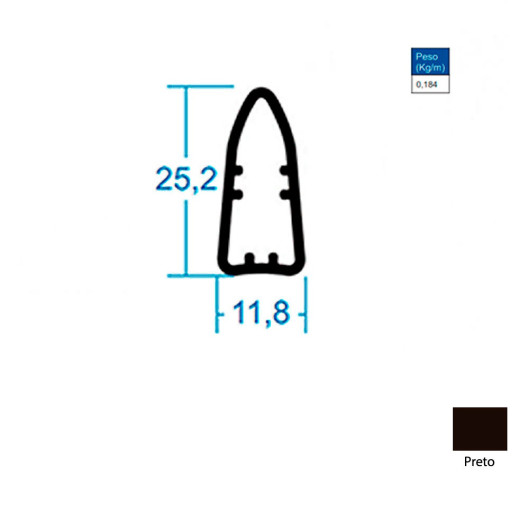 Base Cunha para Double Vision - Preto - AC161