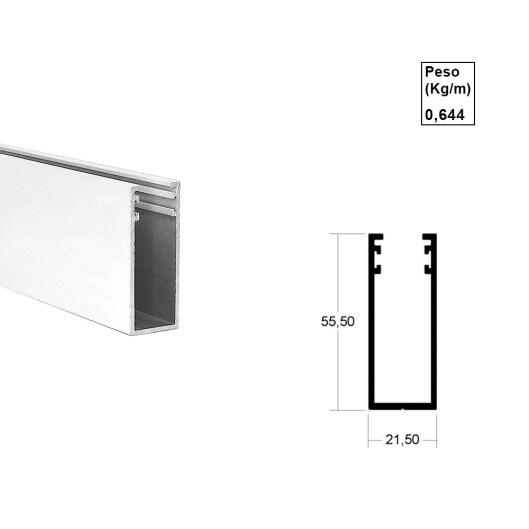 Guia Lateral Larga 6cm Branco - AC191 - 6,00m