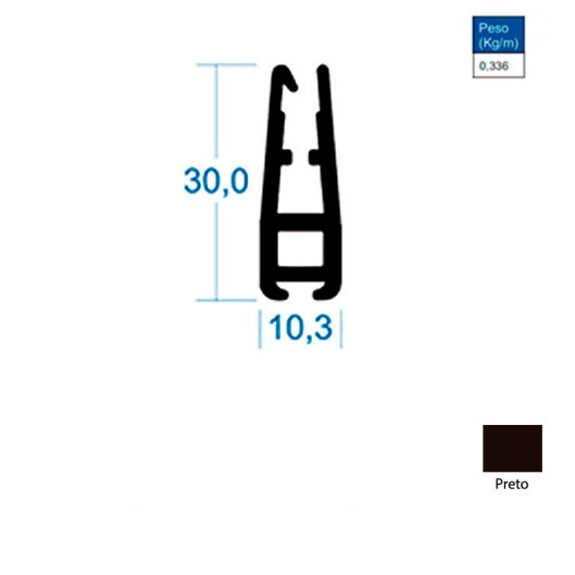 Base Cônica Preto - AC133 - 6m