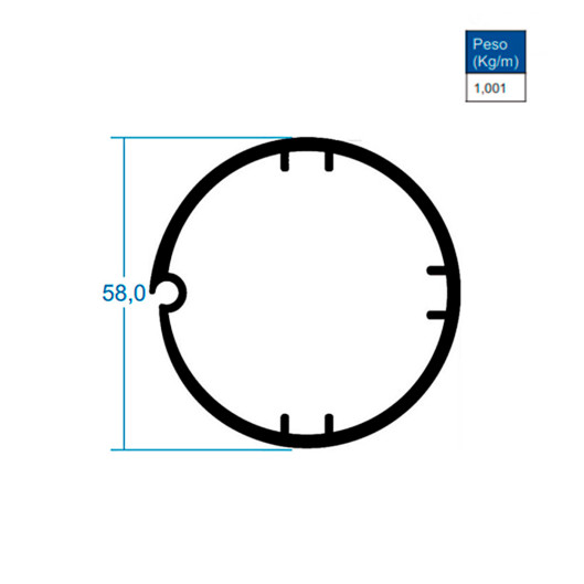 Tubo de 56mm - 6m - AC188