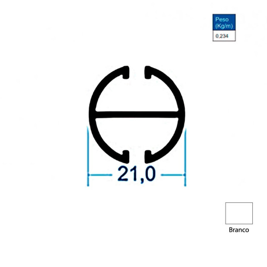 Base Redonda - Branco - AC132 - 6m