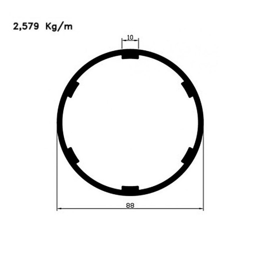 Tubo de 88mm - 6m - AC3172