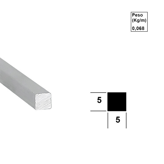 Eixo Quadrado 5X5 - AC271 - 5,00m