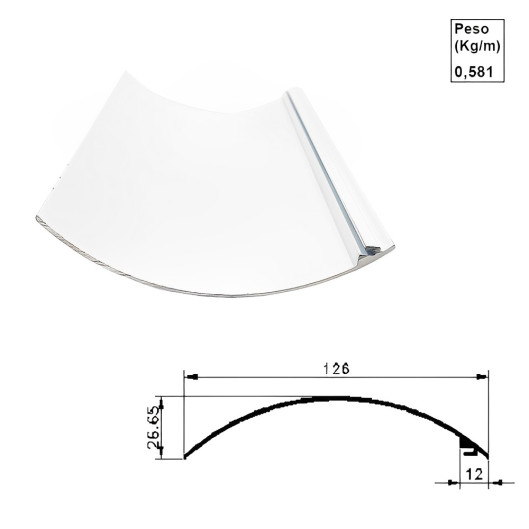 Bandô AC4746 Branco para Niveladora 4745 - 6,00m