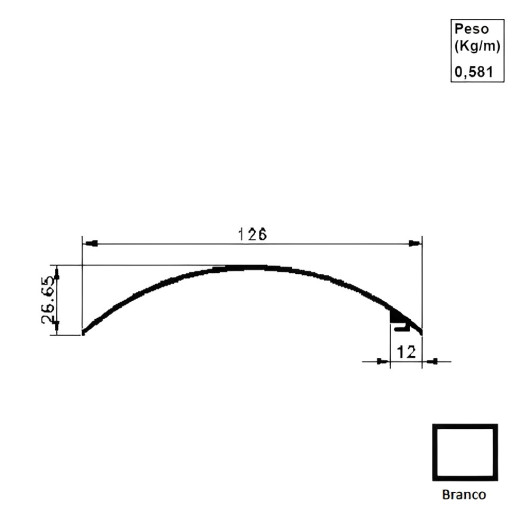 Bandô AC4746 Branco para Niveladora 4745 - 6,00m