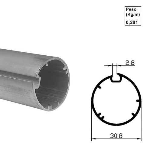 Tubo de 28mm - 6m - AC3175