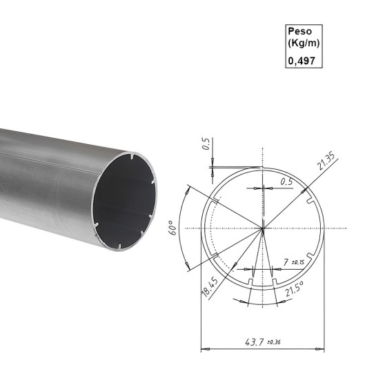 Tubo de 41mm - 6m - AC066