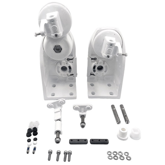 Suporte Completo Pro + Kit Br. Cruz. em Al. com Dupla Ponta de Br. Inferior Complet-Pro 350 - Branco